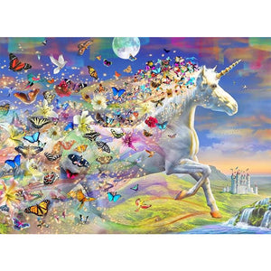Butterfly Horse 40*55CM(Picture) Full Round Drill Diamond Painting