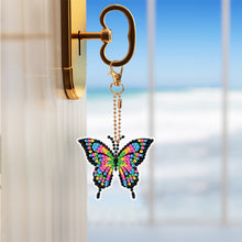 Load image into Gallery viewer, DIY Diamond Art Keychains Double Sided 5pcs Gem Keychains(Butterfly)
