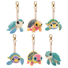 Load image into Gallery viewer, DIY Diamond Art Keychains Double Sided 6pcs Gem Keychains(Turtle)
