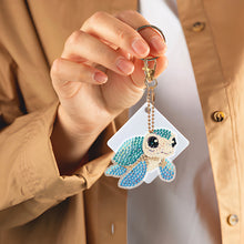 Load image into Gallery viewer, DIY Diamond Art Keychains Double Sided 6pcs Gem Keychains(Turtle)
