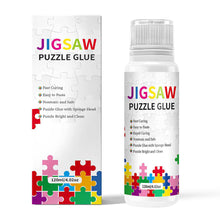 Load image into Gallery viewer, 120ml Jigsaw Puzzle Glue Permanent Hold with Sponge Head for Diamond Art Sealer
