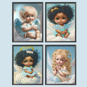 Little Angel 30*40CM(Canvas) Partial Special Shaped Drill Diamond Painting