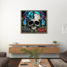 Load image into Gallery viewer, Windowpane-Skull (50*45CM) 11CT 3 Stamped Cross Stitch
