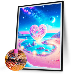 Dream Beach Love 30*40CM(Canvas) Full Round Drill Diamond Painting