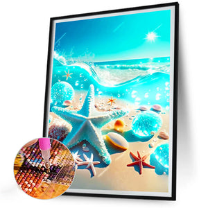 Dream Beach Starfish 30*40CM(Canvas) Full Round Drill Diamond Painting