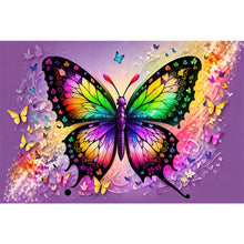 Load image into Gallery viewer, Colorful Butterfly 60*40CM(Picture) Full Round Drill Diamond Painting
