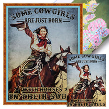 Load image into Gallery viewer, Cowgirl (40*55CM) 11CT 3 Stamped Cross Stitch
