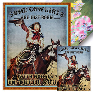 Cowgirl (40*55CM) 11CT 3 Stamped Cross Stitch