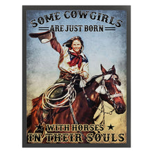 Load image into Gallery viewer, Cowgirl (40*55CM) 11CT 3 Stamped Cross Stitch
