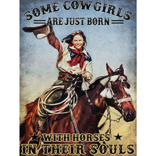 Load image into Gallery viewer, Cowgirl (40*55CM) 11CT 3 Stamped Cross Stitch
