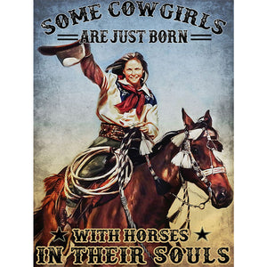 Cowgirl (40*55CM) 11CT 3 Stamped Cross Stitch