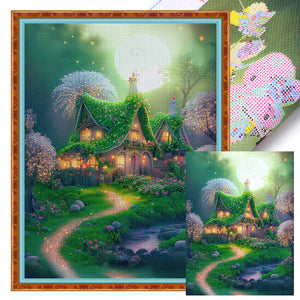 The Flower Tree Hut (50*65CM) 11CT 3 Stamped Cross Stitch
