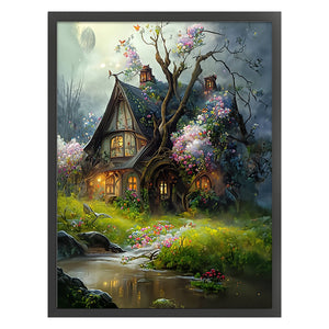 The Flower Tree Hut (50*65CM) 11CT 3 Stamped Cross Stitch