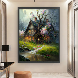 The Flower Tree Hut (50*65CM) 11CT 3 Stamped Cross Stitch
