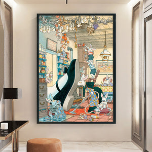 Bunny In Wonderland (50*70CM) 11CT 3 Stamped Cross Stitch