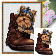 Load image into Gallery viewer, Boot Dog (40*53CM) 11CT 3 Stamped Cross Stitch

